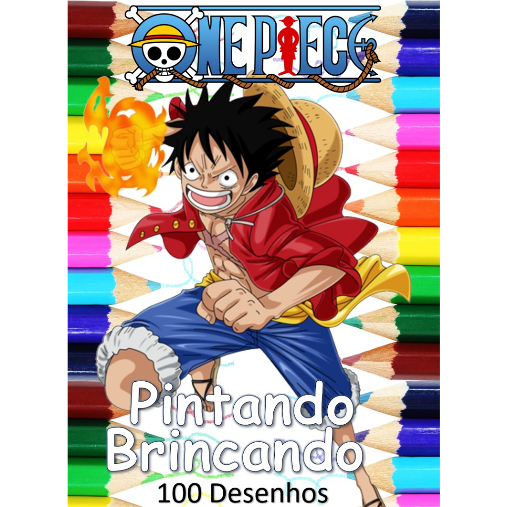 100 Desenhos Para Pintar e Colorir One Piece - Folhas A4 Avulsas! - Folhas A4 Sulfite Avulsas/Soltas