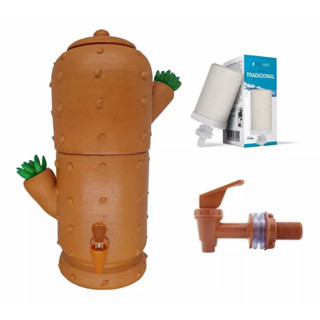 Bebedor De Água Barro Cacto Mini Filtro Filtrador Artesanal
