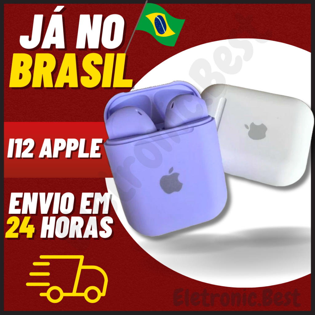 Mini Fone De Ouvido Sem Fio Apple AirPods i12 TWS Macaron inPods Bluetooth PK i7 Wireless Android / Ios Com Microfone