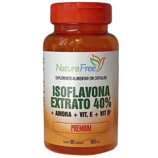 Isoflavona Extrato 40% + Amora + Vit. E + Vit. D³ 60 Cápsulas 950mg - PRONTA ENTREGA!!