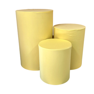 Kit Capa Trio de Cilindro Decoração Festa - Amarelo Bebê em Oferta na Shopee