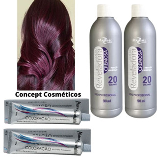Tinta Marsala 66.26 + Ox 20 Volumes 90 ml Mairibel 2 Unidades de Cada