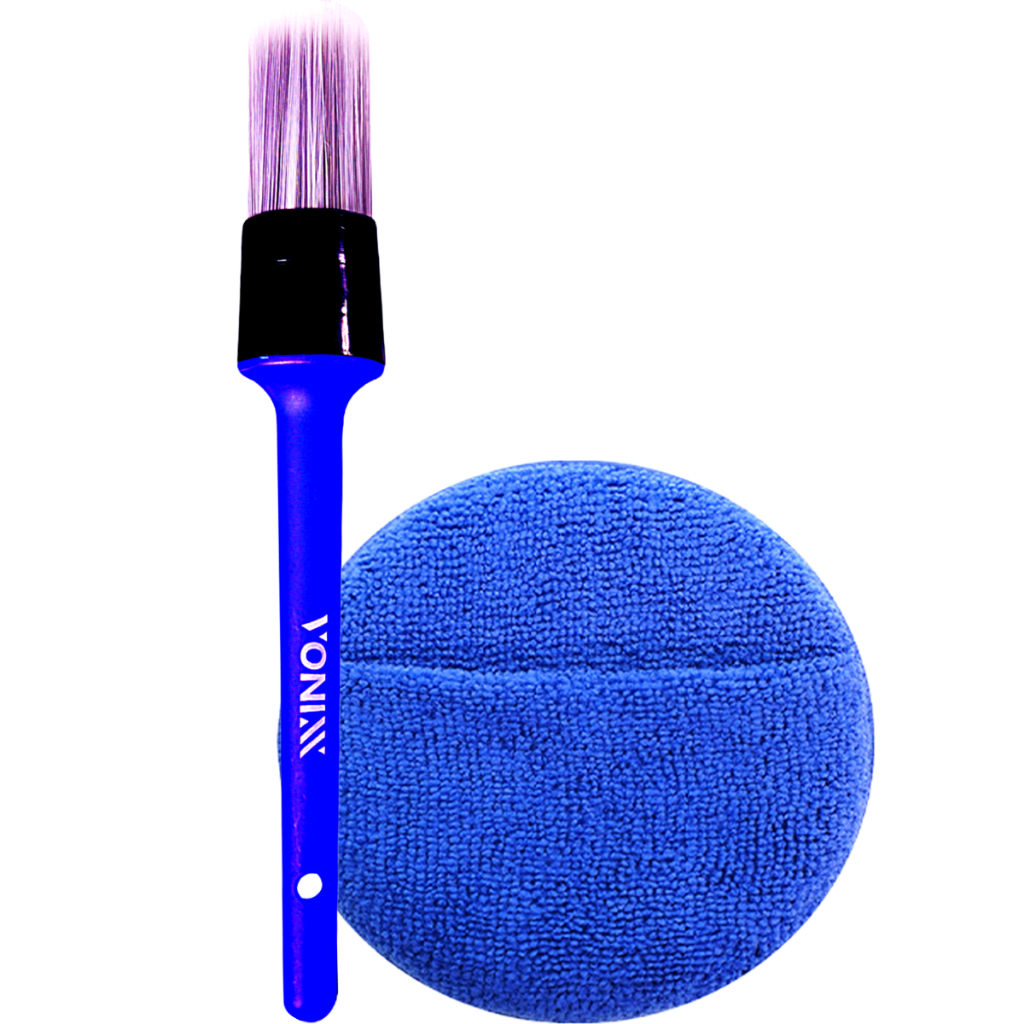Pincel para Detalhamento Interno Vonixx + Aplicador de Microfibra com Encaixe Vonixx em Oferta na Shopee