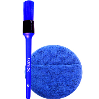 Pincel para Detalhamento Automotivo Parte Externa + Aplicador de Microfibra com Encaixe em Oferta na Shopee