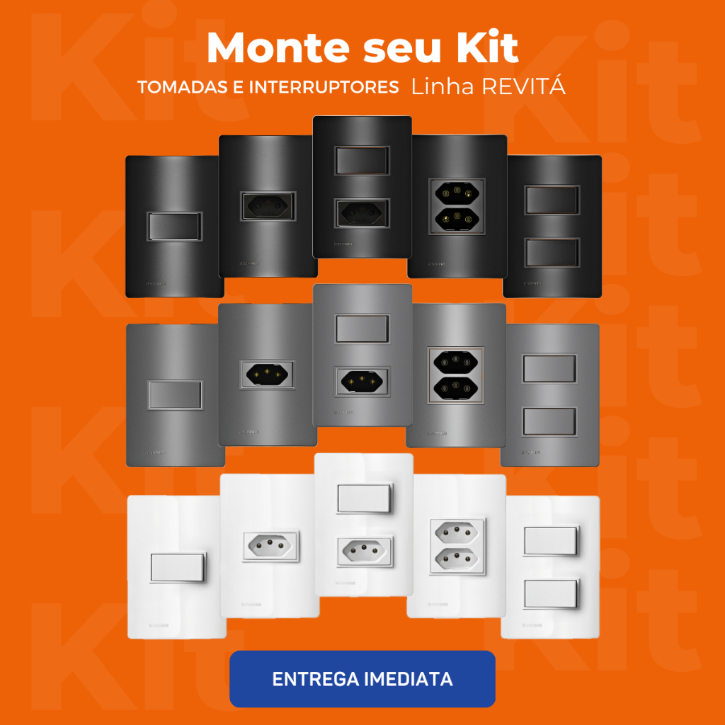 Conjuntos De Tomadas 10A/20A Interruptores Simples/Paralelo LINHA REVITA Cor Concreto/Carbono/Branco | Soprano em Oferta na Shopee
