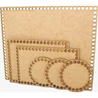 Base Para Crochê Fio De Malha Para Kit Higiene Bebê Mdf Cru