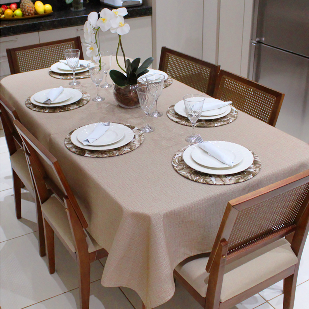 Toalha de Mesa Retangular 8 Lugares Linhão 2,50m x 1,45 Várias Cores em Oferta na Shopee