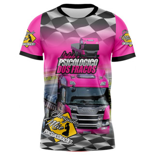 Camiseta Caminhoneiro / Camiseta de caminhao - Rosa - Abalando o Psicólogico