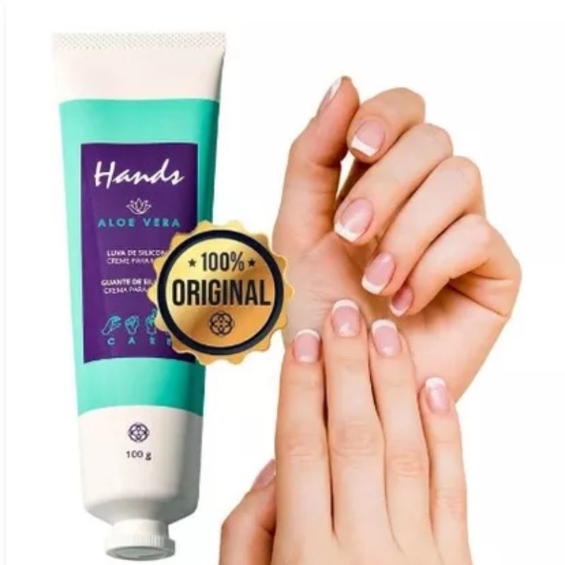 Luva De Silicone Hinode Creme Para As Mãos Hands 100g Aloe Vera
