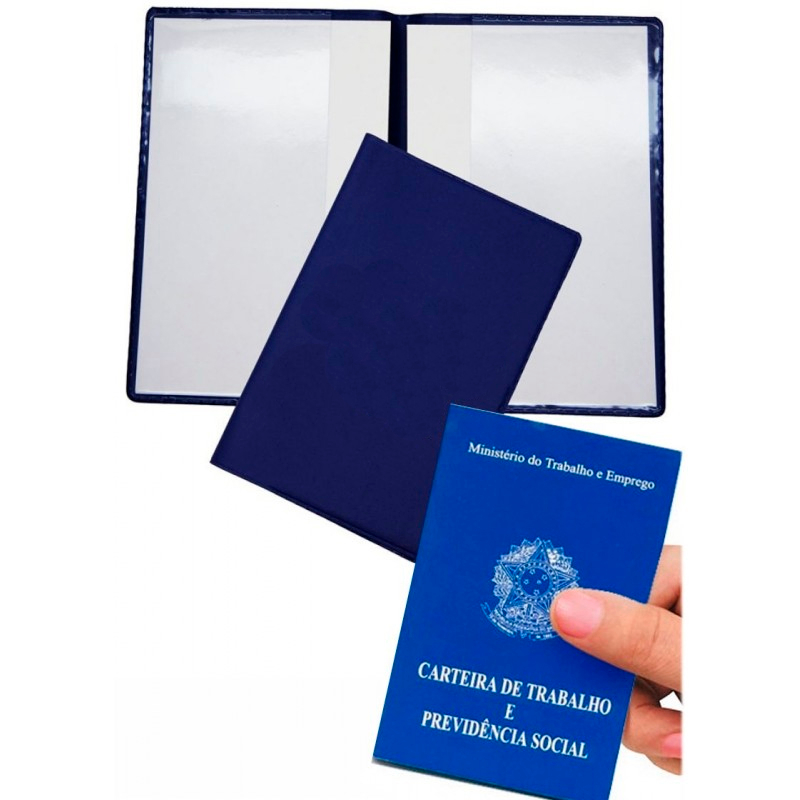 2 Porta Carteira De Trabalho em PVC na cor azul Marinho em Oferta na Shopee