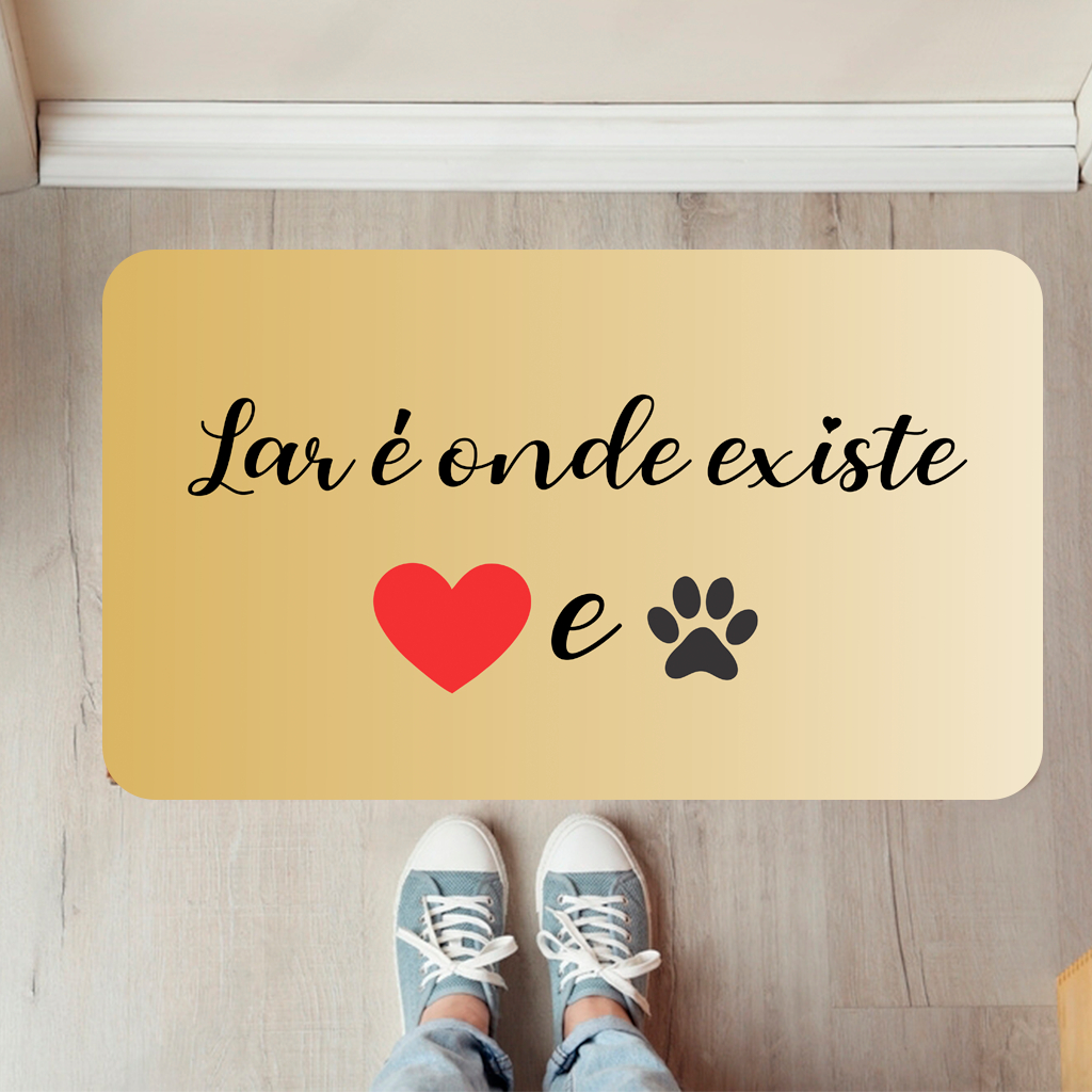 Tapete Entrada Individual Lar é Onde Existe Amor (tap132)