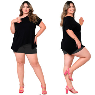 Blusa Plus Size Lançamento Blusinha Feminina Soltinha do GG ao G5 (CANOA PLUS)