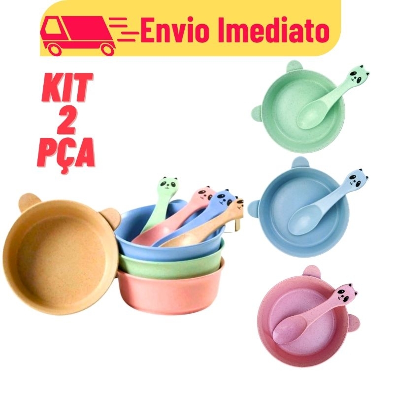 Kit Papinha Com Tigela Com Colher De Plástico 250ml