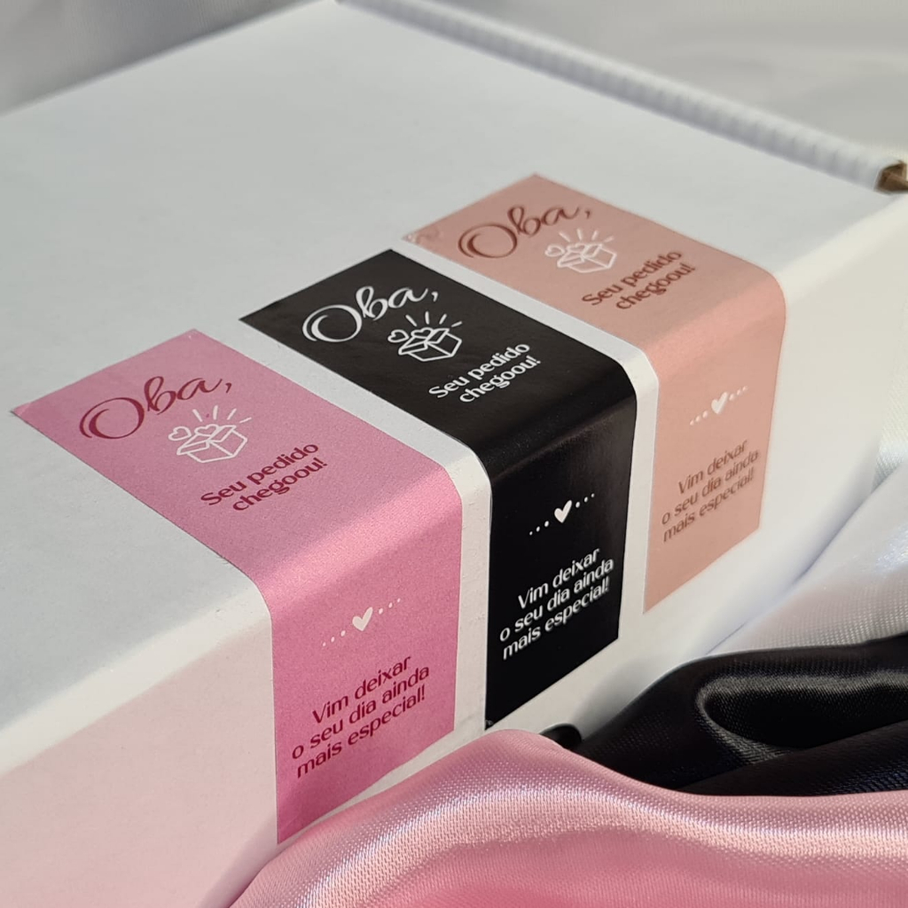 Adesivo Etiqueta Lacre para Caixa Embalagem - Oba Sua encomenda chegou