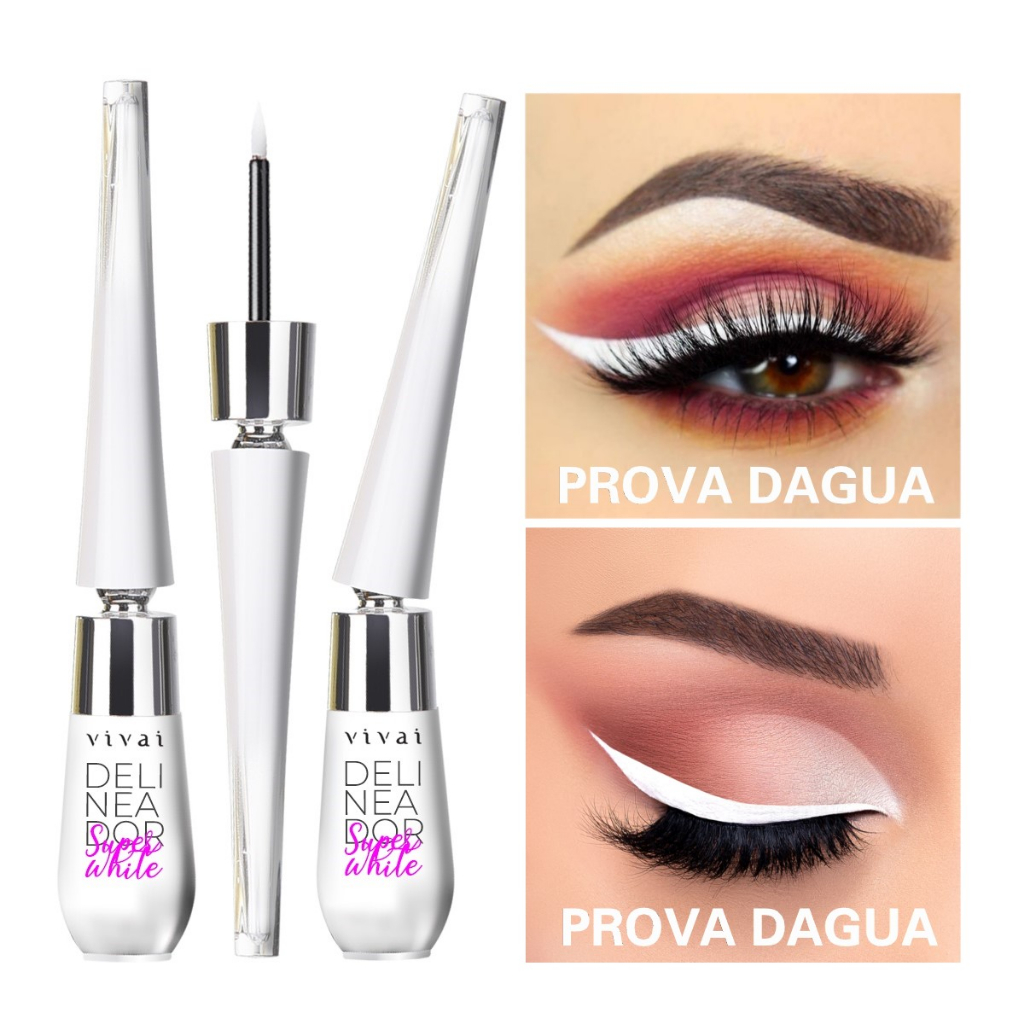 Delineador Branco para Olhos Branco Longa Duração e Fixação Prolongada Modelo Caneta Delineadora