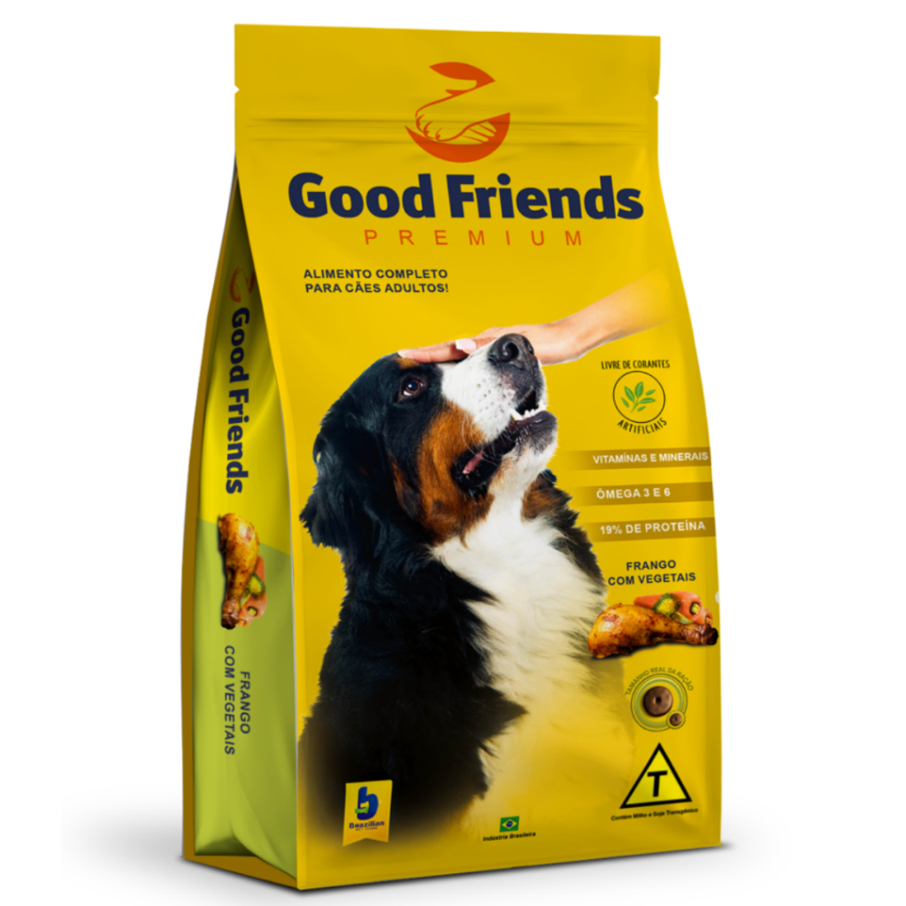 Ração Good Friends Premium para Cães Adultos Frango com Vegetais 15 kg em Oferta na Shopee