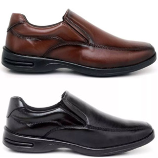 Kit 2 Pares Sapato Social Masculino Ortopédico Super Confortável e leve