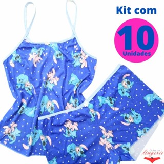 Kit 10 Baby Doll Feminino Short Doll Pijama Adulto Em Microfibra