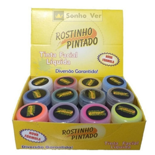 12 Un.tinta Facial Temporária Cor Sortida Rostinho Pintado em Oferta na Shopee