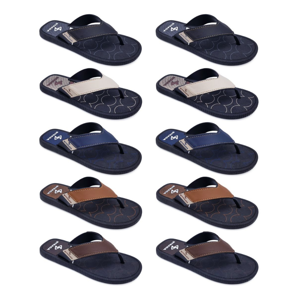 Kit 20 Pares Chinelo Sandália Masculino Adulto Casual Tiras Largas Borracha Resistente Revenda K110