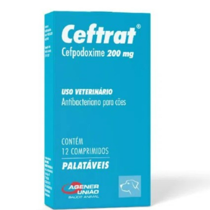 Ceftrat 200mg 12 Comprimidos para Cães Agener em Oferta na Shopee