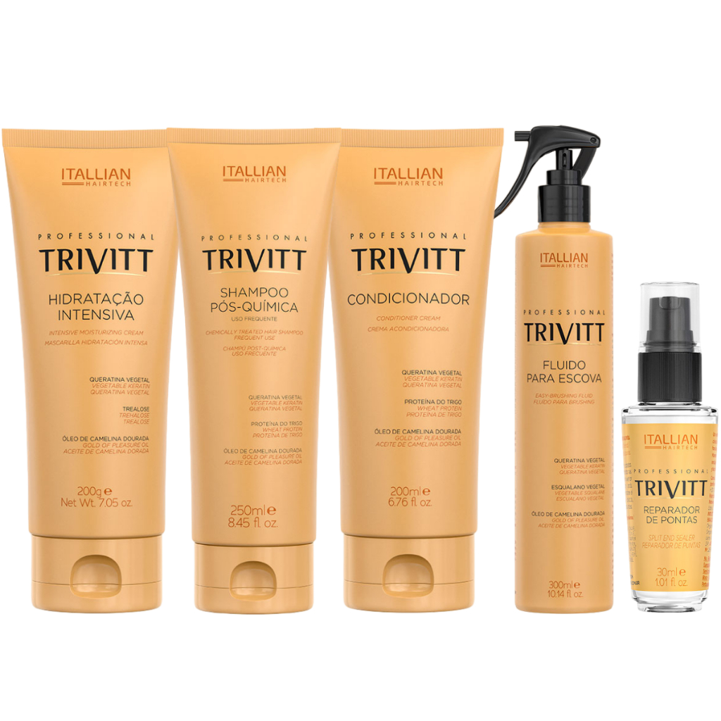 Kit Home Care Trivitt Itallian Color Hidratação Fluido Repar em Oferta na Shopee