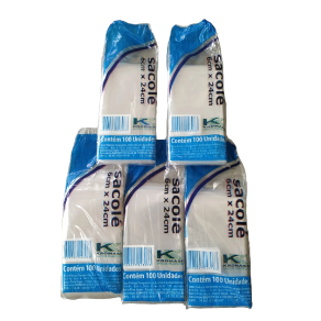 500 Saquinho Saco 6X24 Para Sacolé Talher Dindim Gelinho Juju Geladinho e Chup-Chup Geladão Transparente Polietileno — imagem 2 de 2