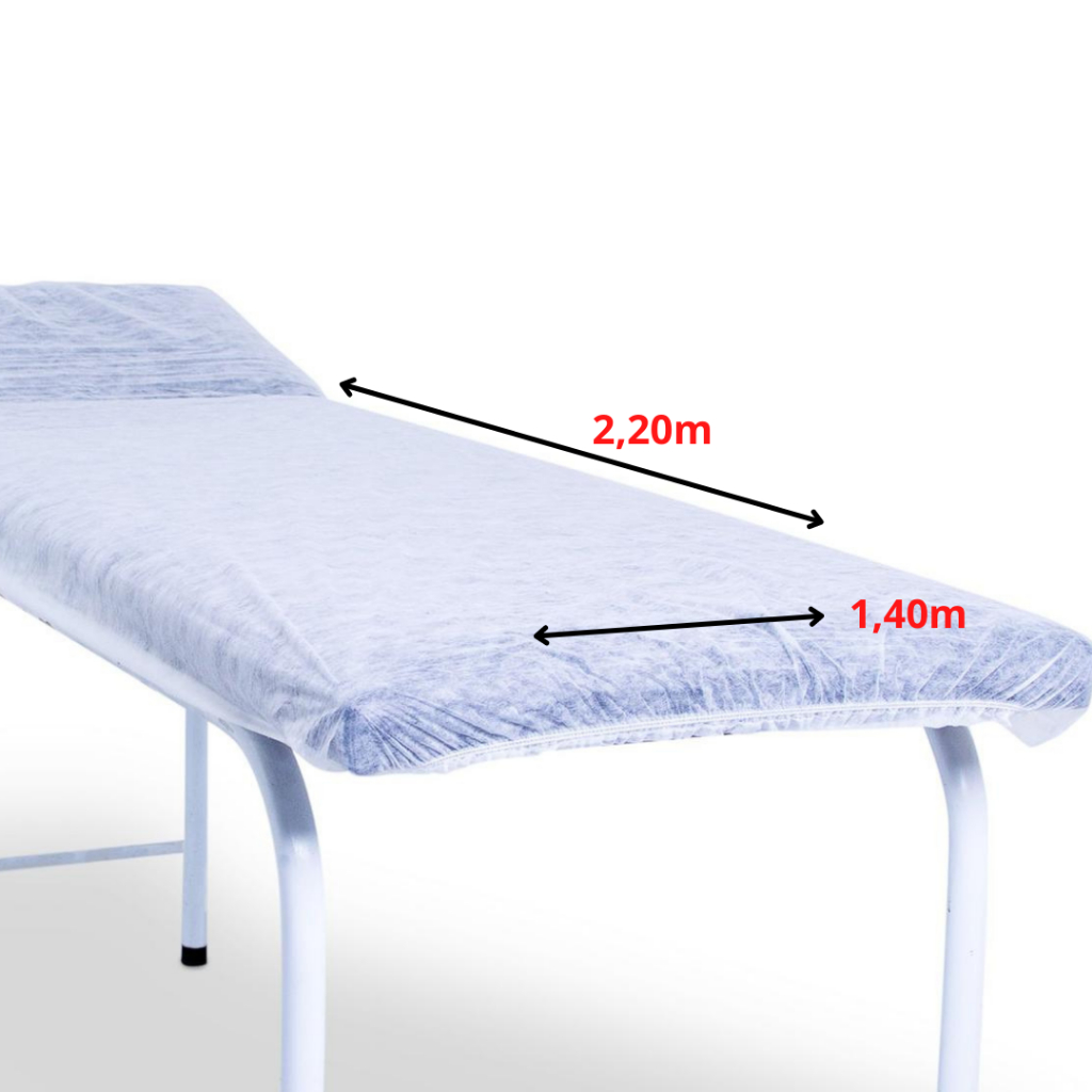Lençol com elástico para Maca Hospitalar 2,20x1,40 c/ 10 Soft em Oferta na Shopee