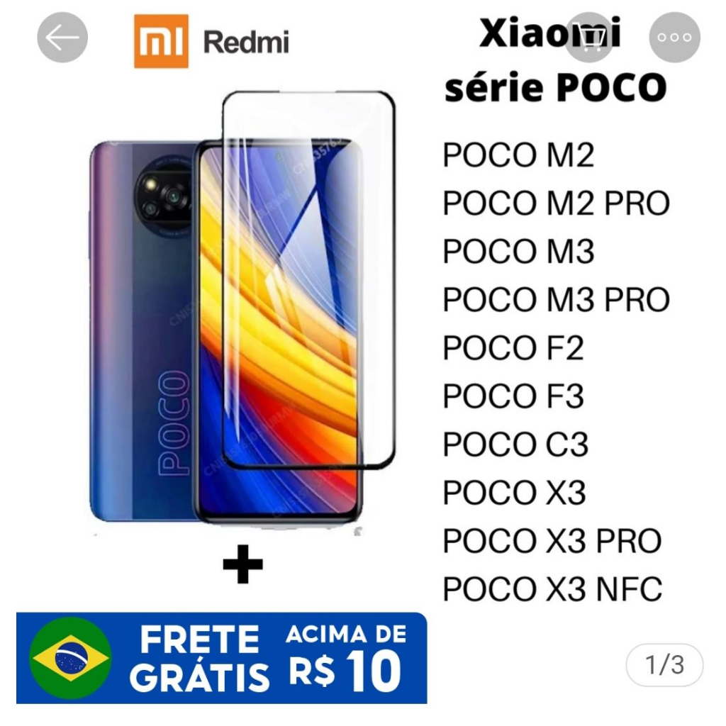 Capa Anti Impacto + Película de Vidro 3D PARA Xiaomi Mi 11 Mi 11 Lite Poco X3 NFC PRO Redmi 12c Redmi Note 12 4G Redmi Note 11 Redmi Note 10 / Note 10S Redmi Note 9 PRO Redmi Note 9T Redmi Note 9S Redmi Note 9 Redmi Note 8 Pro Redmi Note 8 Redmi 8A