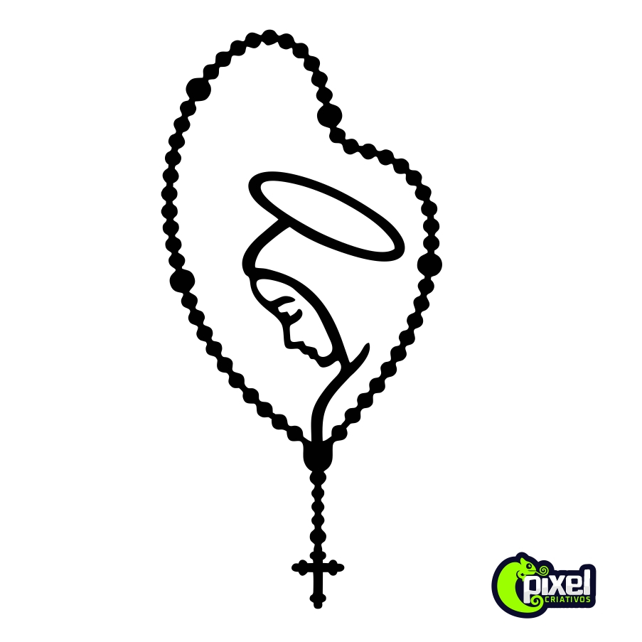 Adesivo Terço da Fé, Nossa Senhora, Carro, Moto, Capacete em Oferta na Shopee