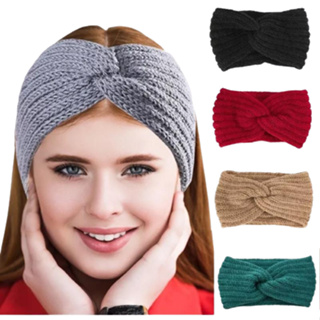 Faixa De Cabelo Nó Crochê Tricô Turbante Lã Moda Feminina Inverno Acessório Cores Quente Frio em Oferta na Shopee