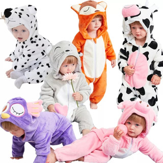 Macacão Pijama Fantasia Infantil Pelúcia Confortável Inverno Enxoval de Bebê Menina