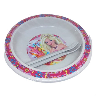 Prato Infantil com Garfo e Colher – Plástico (Diva Princess / Kars Kids)