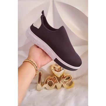 Tenis feminino caminhada academia confortavel tenis feminino preto neoprene reforçado sola shoes macio tenis feminino