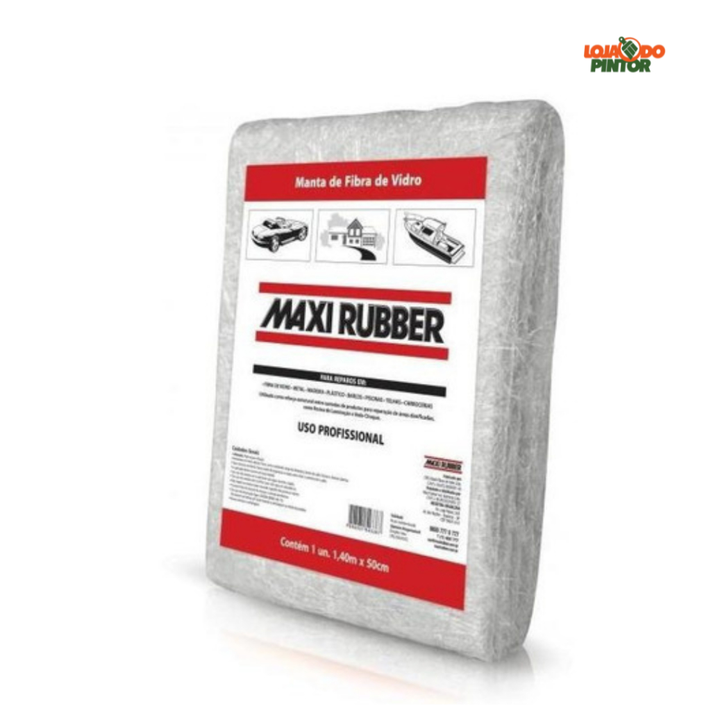 Manta Fibra de Vidro 1,4x0,5m Automotivo Maxi Rubber em Oferta na Shopee