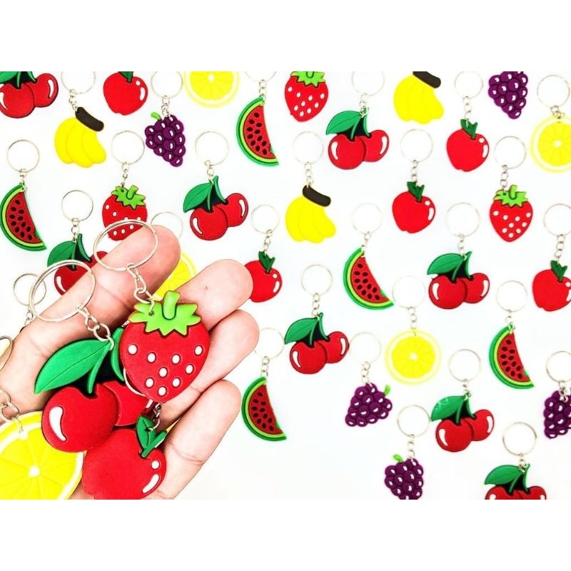 chaveiro de frutas Variadas diversas Cereja uva Limão Lembrancinha em Oferta na Shopee