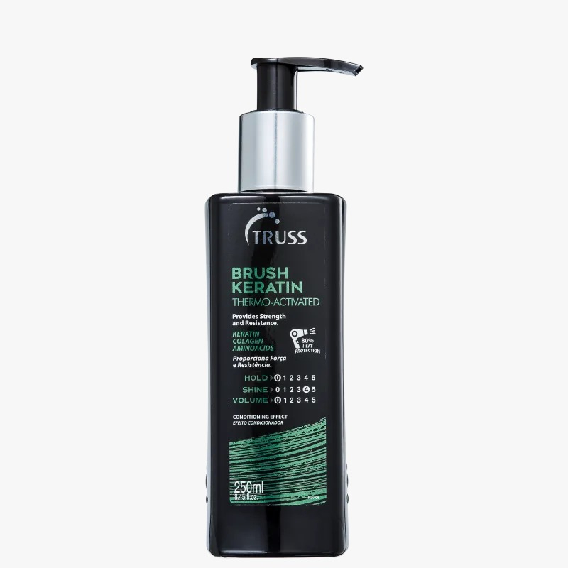 LEAVE IN + PROTETOR TÉRMICO BRUSH KERATIN 250ML TRUSS