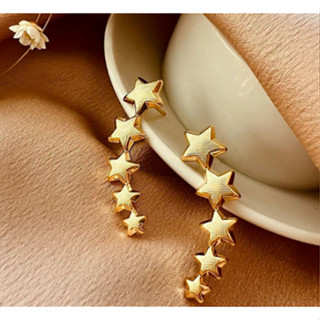 Brinco Ear Cuff de Estrela Estrelinha Delicado Feminino, Banhado em Ouro Legítimo 18k Anti Alérgico