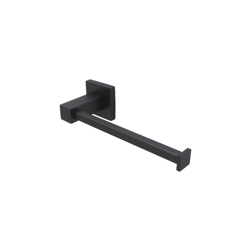 Acessório Papeleira Suporte Porta Rolo Papel Higiênico Preto Fosco Metal