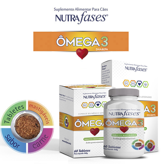 Nutrafases Ômega 3 Suplemento Alimentar para Cães