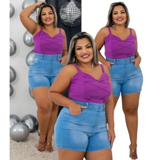 Shorts jeans plus size moda feminina pronta entrega envio rapido