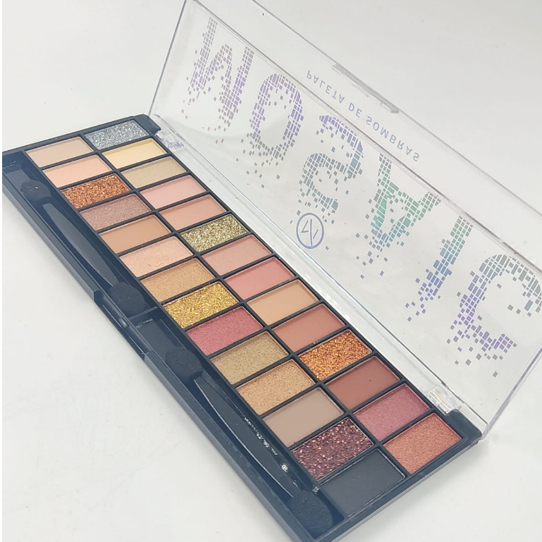 My Life Paleta De Sombras cor nude 28 cores tem glitter Mosaic MY8551