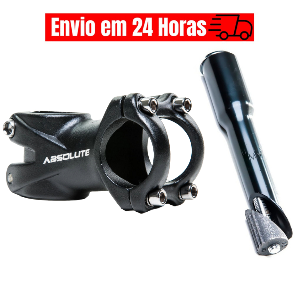 Mesa Suporte Guidão Avanço Bike Aluminio 60mm/70mm/80mm/90mm 6° Adaptador de Aço