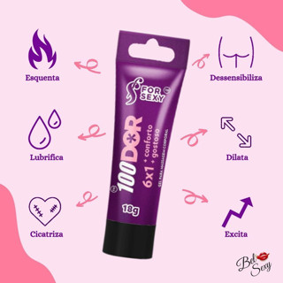 Gel Excitante 100DOR Dessensibilizante Esquenta Massagem Corporal 100DOR Anal For Sexy