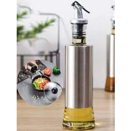 Garrafa Vidro Inox P/ Azeite Vinagre C/ Bico Dosador galheteiro inox 500ML