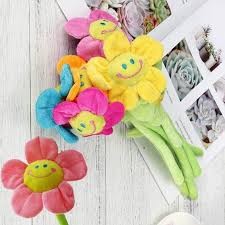 Prendedor De Cortina Criativo Girassol De Pelúcia Para Buquê De Flores.