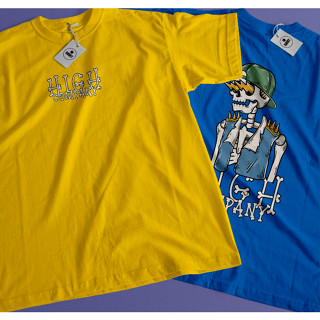 Camiseta Caveira Raios Hi Boné