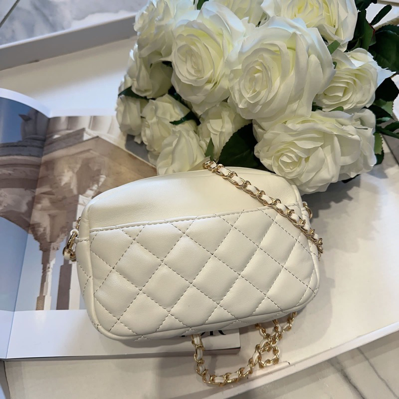 Bolsa PEQUENA Feminina Alça Transversal Com Corrente em Oferta na Shopee