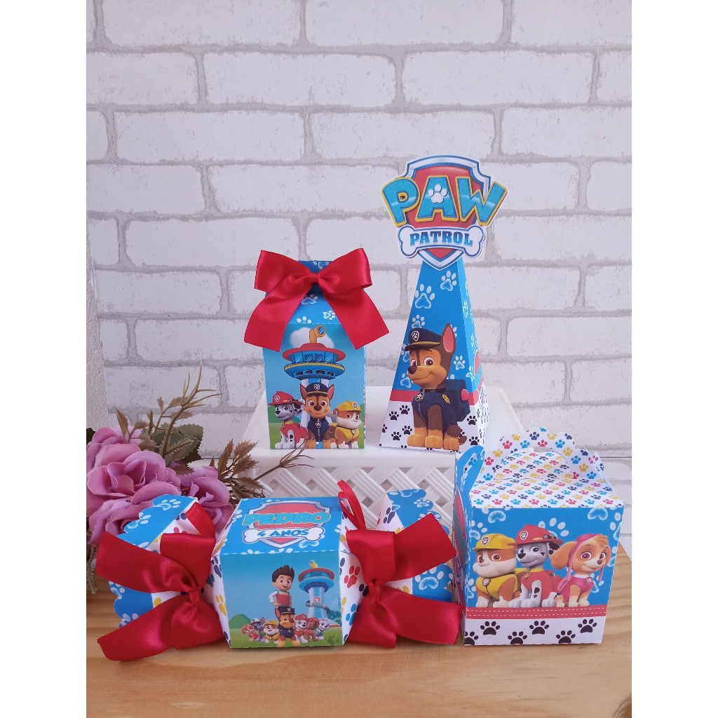 Kit Festa Patrulha Canina | Personalizados | Aniversários | Papelaria Personalizada | caixinhas | Lembrancinhas
