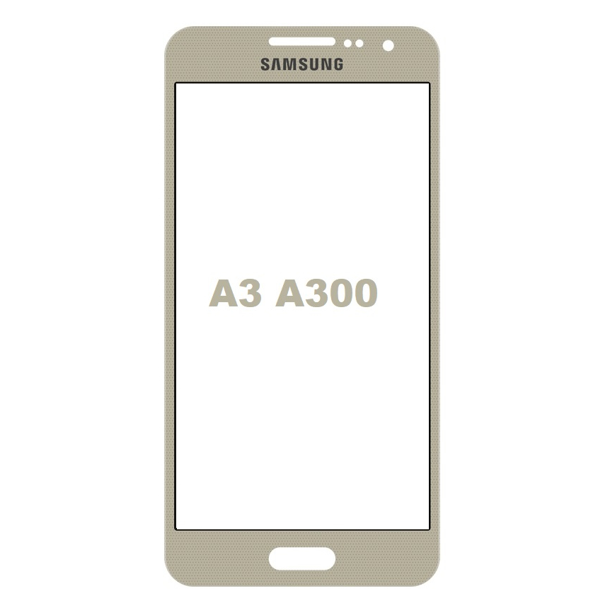 Peça Vidro Frontal sem Touch compatível com Samsung Galaxy A3 2015 (a300) - Gold / Dourado